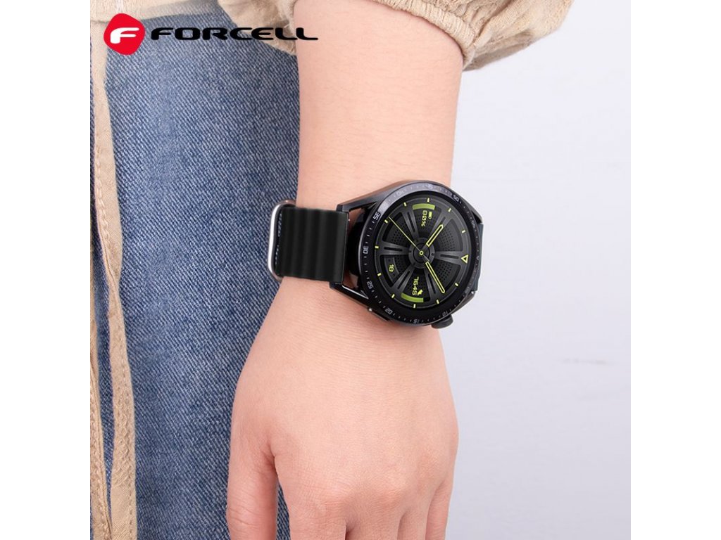 Řemínek FORCELL F-DESIGN FS01 pro Samsung Watch 20 mm - černý