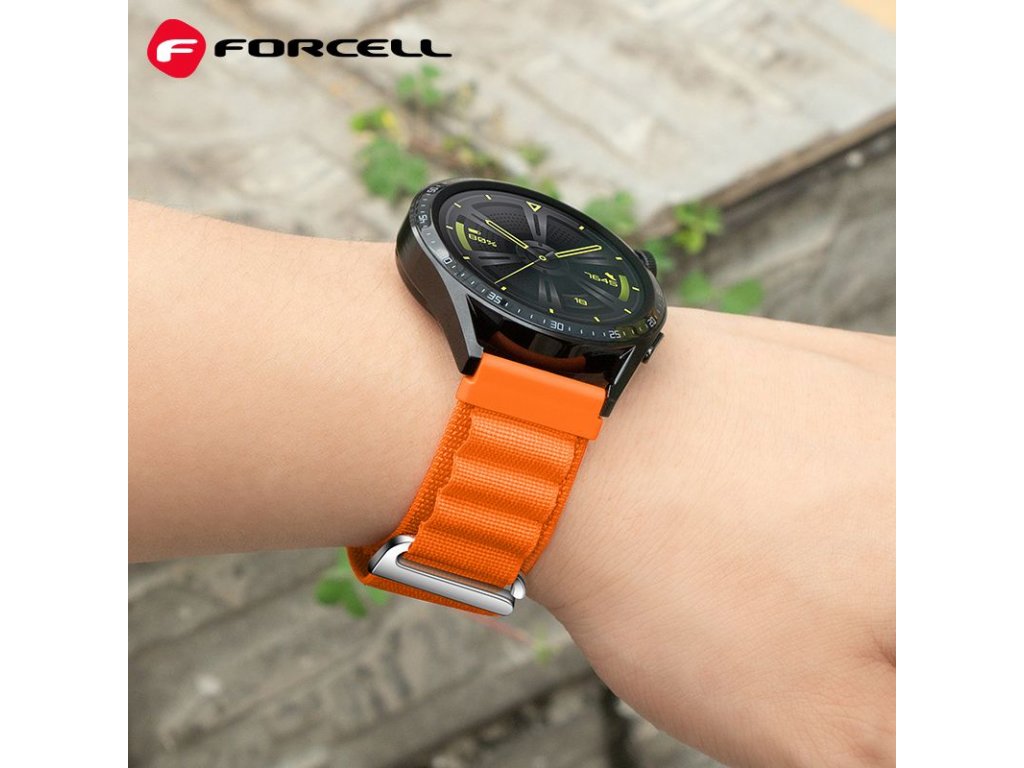 Řemínek FORCELL F-DESIGN FS05 pro Samsung Watch 20 mm - oranžový