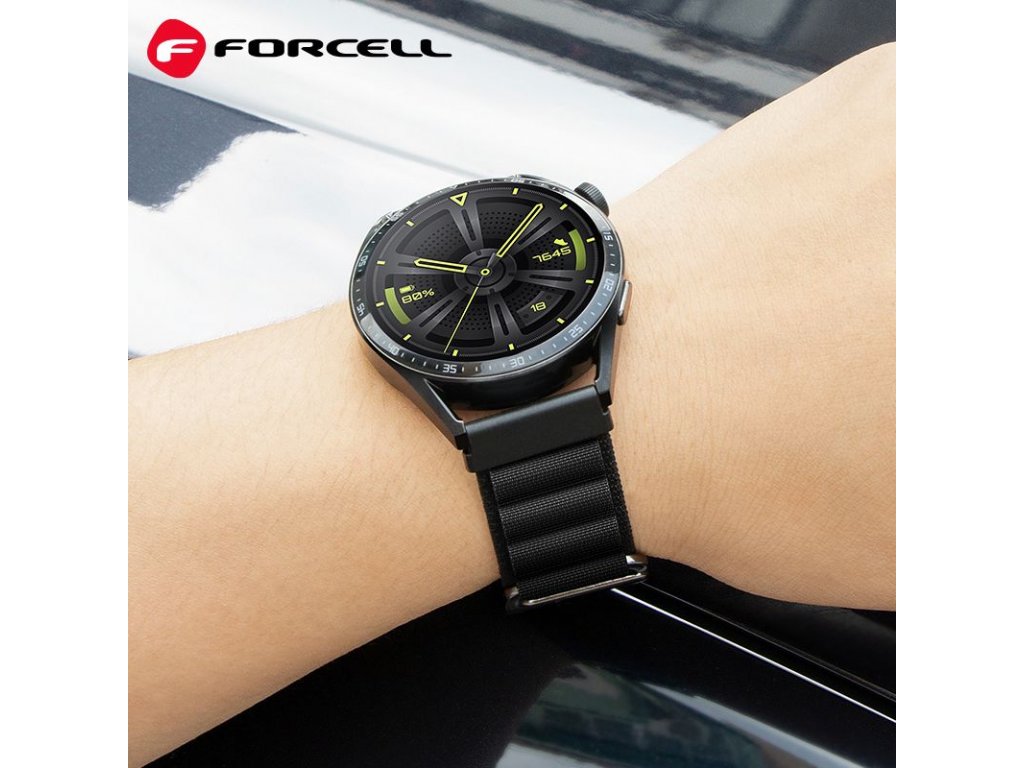 Řemínek FORCELL F-DESIGN FS05 pro Samsung Watch 22 mm - černý