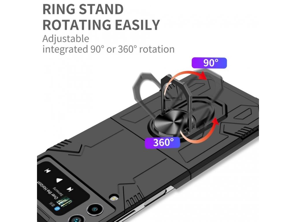 Pouzdro Forcell MECHA pro SAMSUNG Galaxy Z Flip 3 5G černé