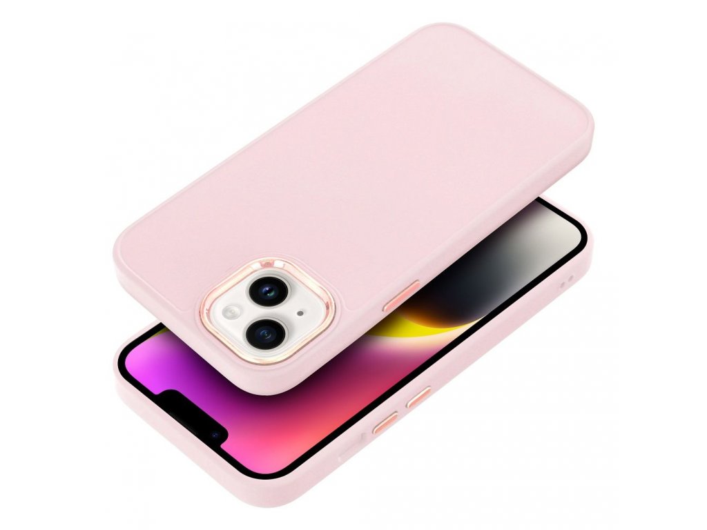 Pouzdro FRAME pro iPHONE 14 - pudrově růžové