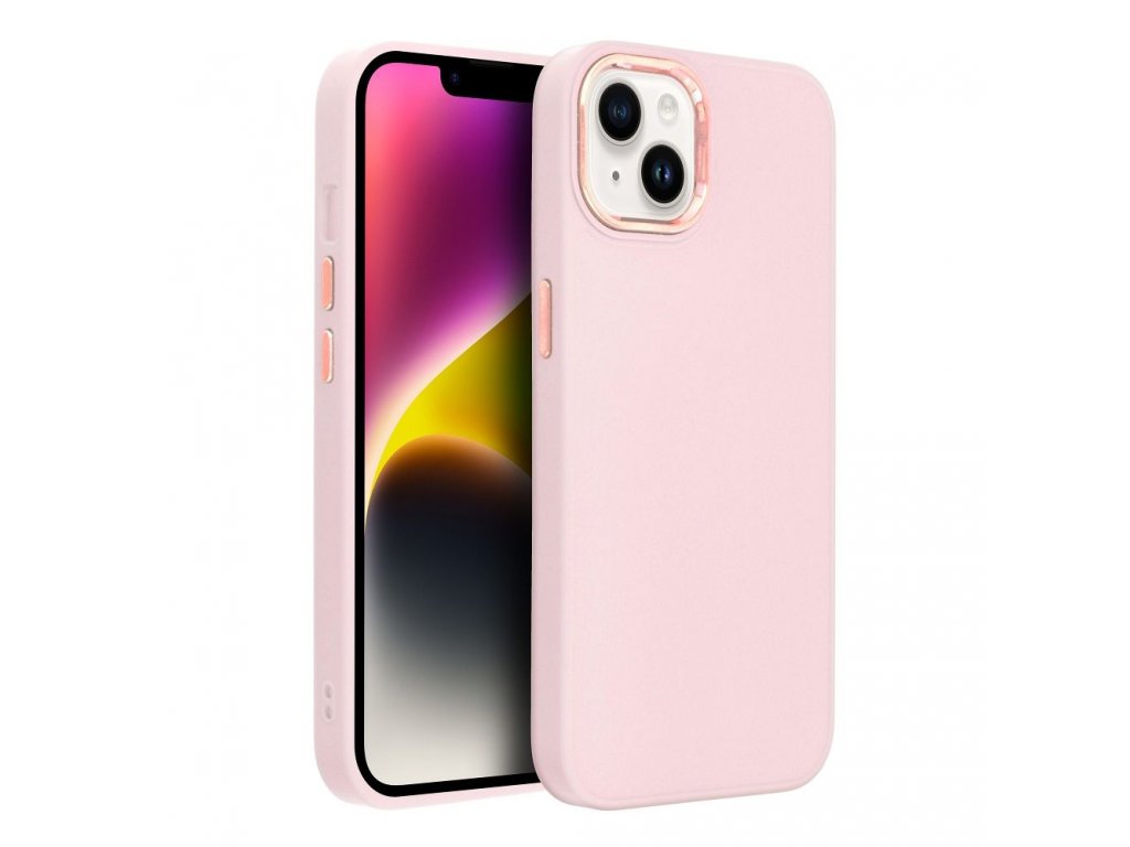 Pouzdro FRAME pro iPHONE 14 - pudrově růžové