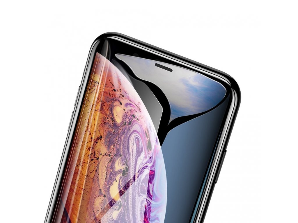 Full Coverage tvrzené sklo 3D na celý displej iPhone XS Max černé (SGAPIPH65-KC01)