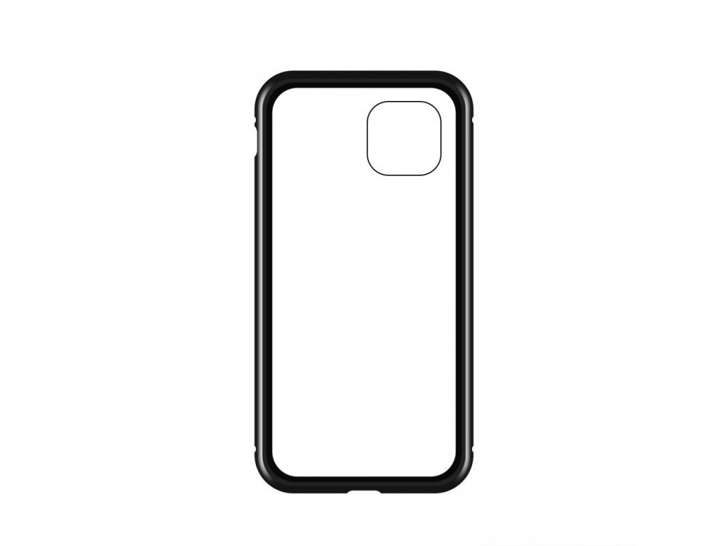 Full Magnetic Case magnetické pouzdro 360 na přední i zadní část + sklo na displej iPhone 11 Pro černo/průsvitné