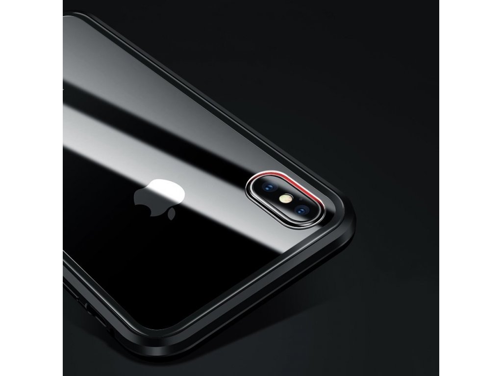 Full Magnetic Case magnetické pouzdro 360 na přední i zadní část + sklo na displej iPhone 11 Pro černo/průsvitné