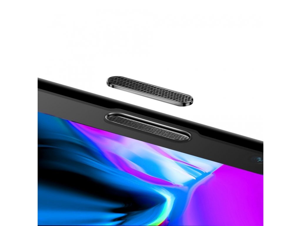 Full-screen tvrzené sklo 3D na celý displej s krytem na reproduktor Apple iPhone XR černé (SGAPIPH61-WA01)