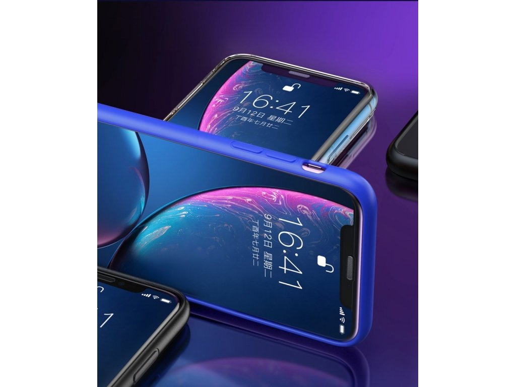 Full-screen tvrzené sklo 3D na celý displej s krytem na reproduktor Apple iPhone XR černé (SGAPIPH61-WA01)
