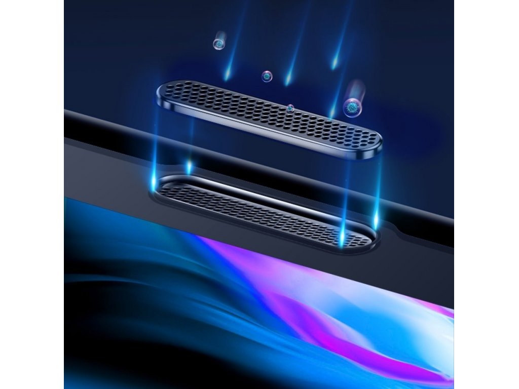 Full-screen tvrzené sklo 3D na celý displej s krytem na reproduktor Apple iPhone XR černé (SGAPIPH61-WA01)