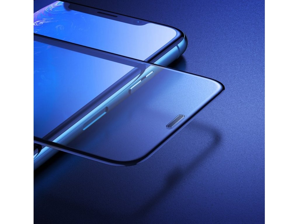 Full-screen tvrzené sklo 3D na celý displej s krytem na reproduktor Apple iPhone XR černé (SGAPIPH61-WA01)