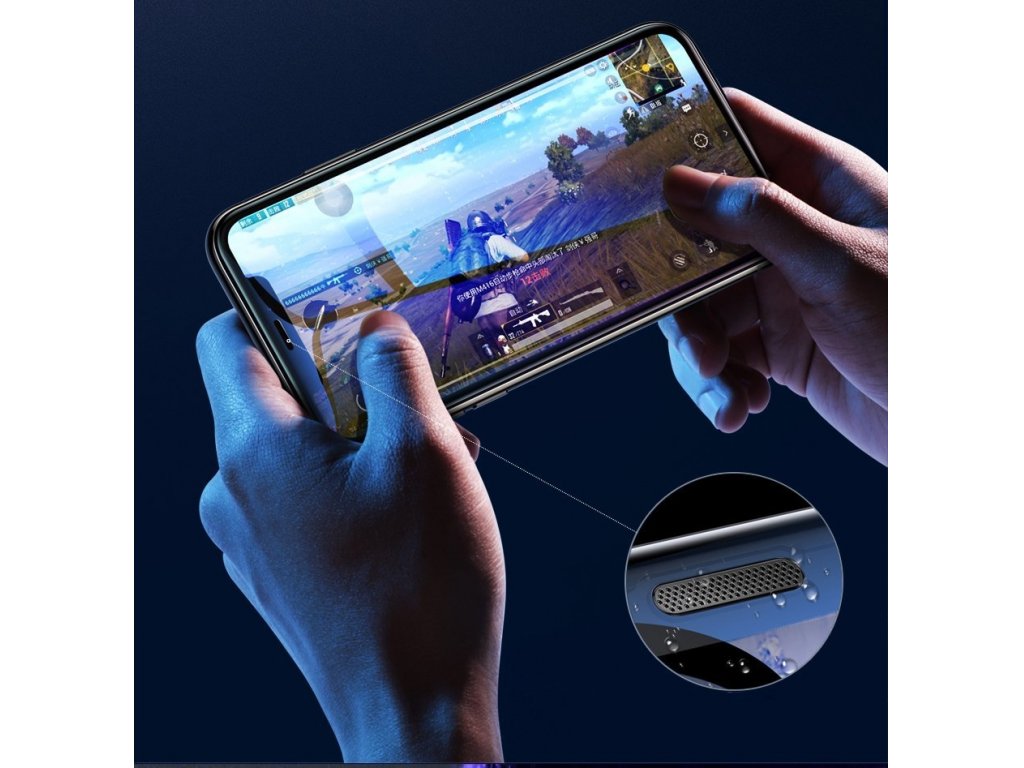Full-screen tvrzené sklo 3D na celý displej s krytem na reproduktor Apple iPhone XR černé (SGAPIPH61-WA01)