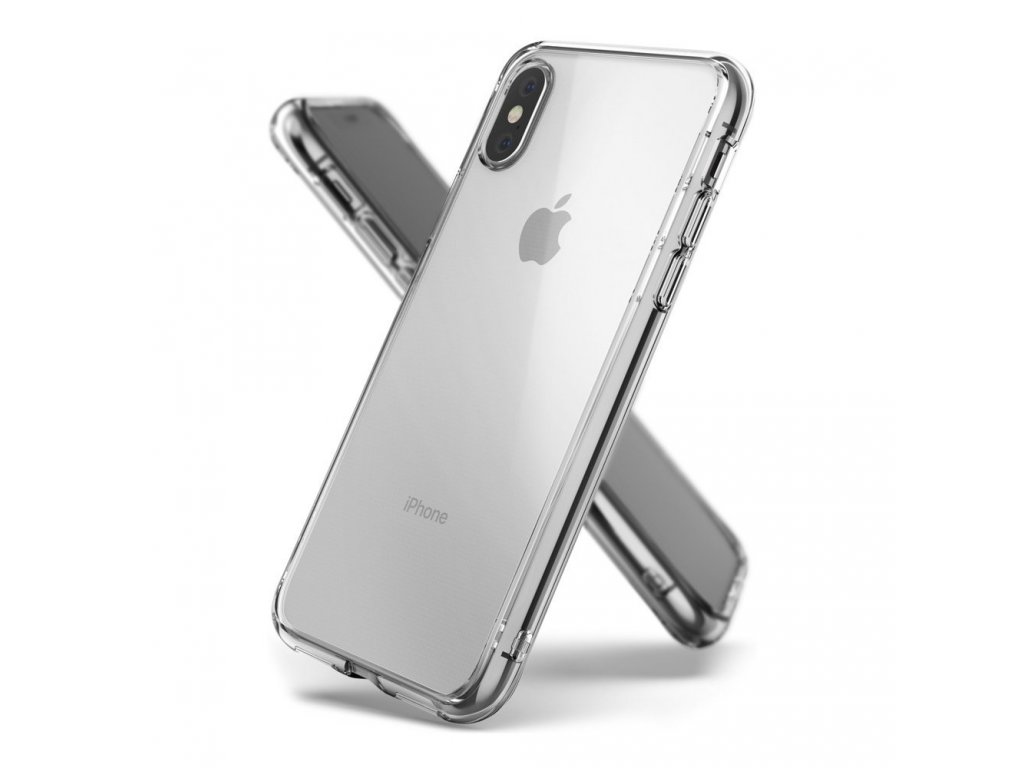 Fusion Kit pouzdro s gelovým rámem + řemínek a úchyt pro kartu iPhone XS průsvitné (FSAP0023-RPKG)