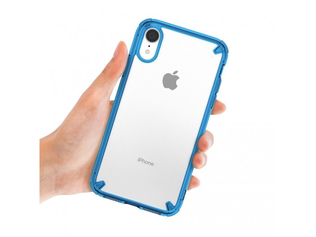 Fusion Matte pouzdro s gelovým rámem iPhone XR průsvitné