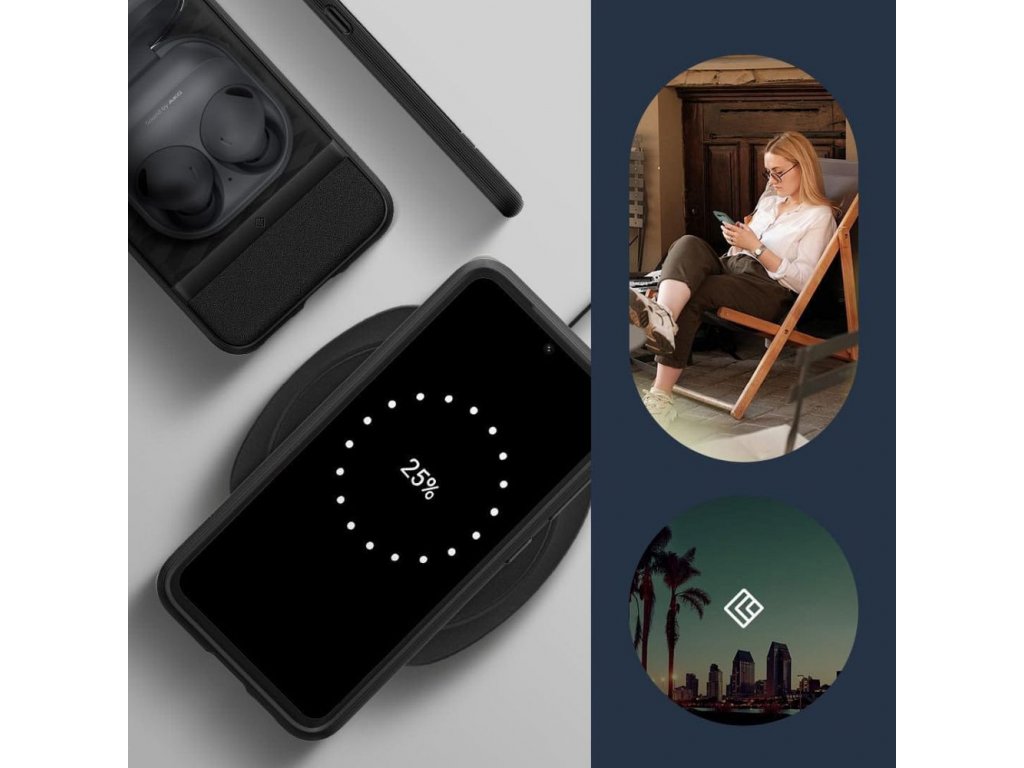 Pouzdro Futerał Caseology Parallax do SAMSUNG S23 FE - matně černé