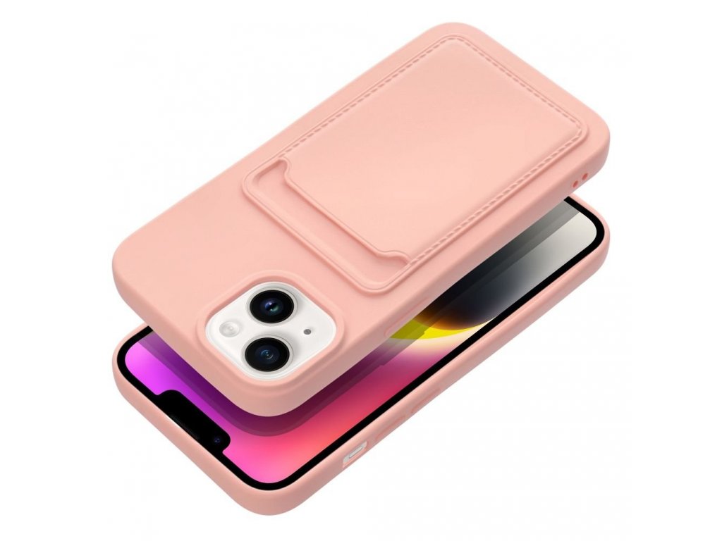 Pouzdro Forcell CARD CASE pro iPHONE 14 ( 6.1 ) - růžové