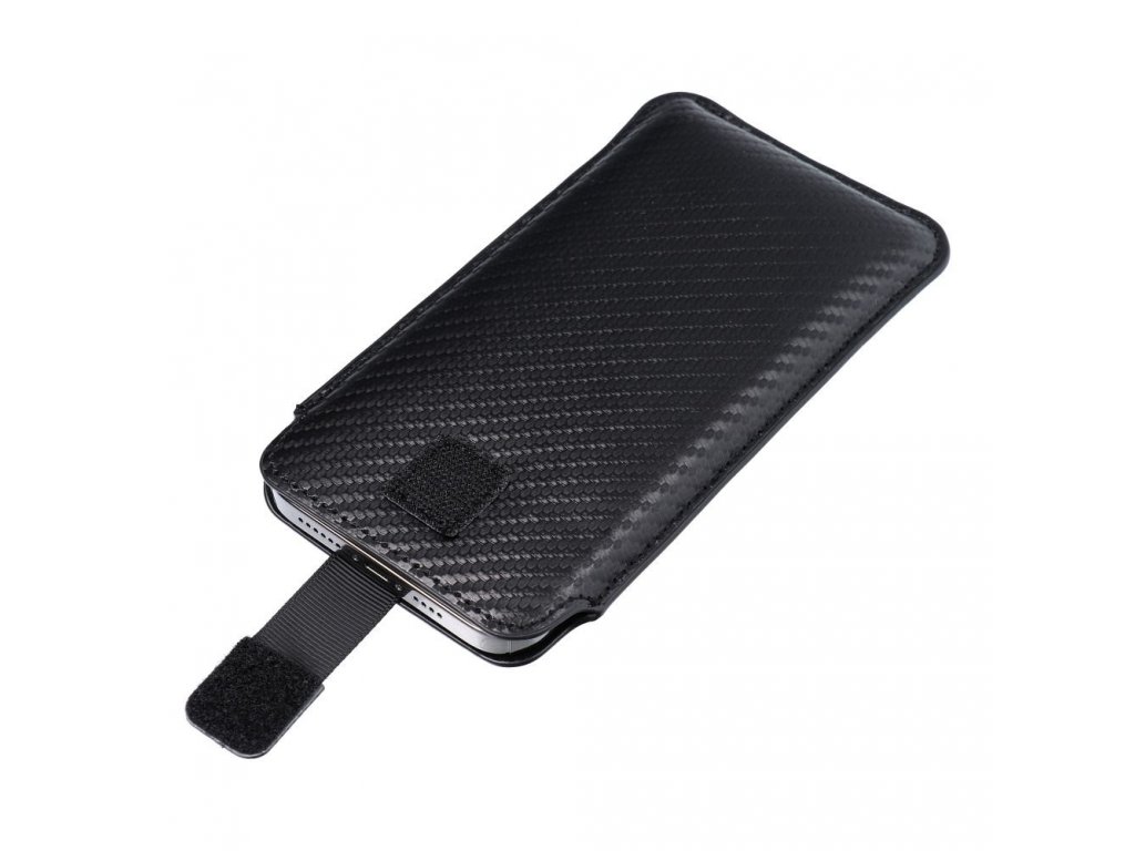 Univerzální pouzdro Forcell POCKET Carbon - model 17 - pro SAMSUNG A02s / A03s / A12 / A21s / A32 5G / A42 5G / A72 5G / M12 XIAOMI Redmi 9A / 9AT / 9c / Note 10 PRO / Mi11 OPPO A52 / A72 / A92 REALME 7i VIVO Y52 5G / Y72 5G