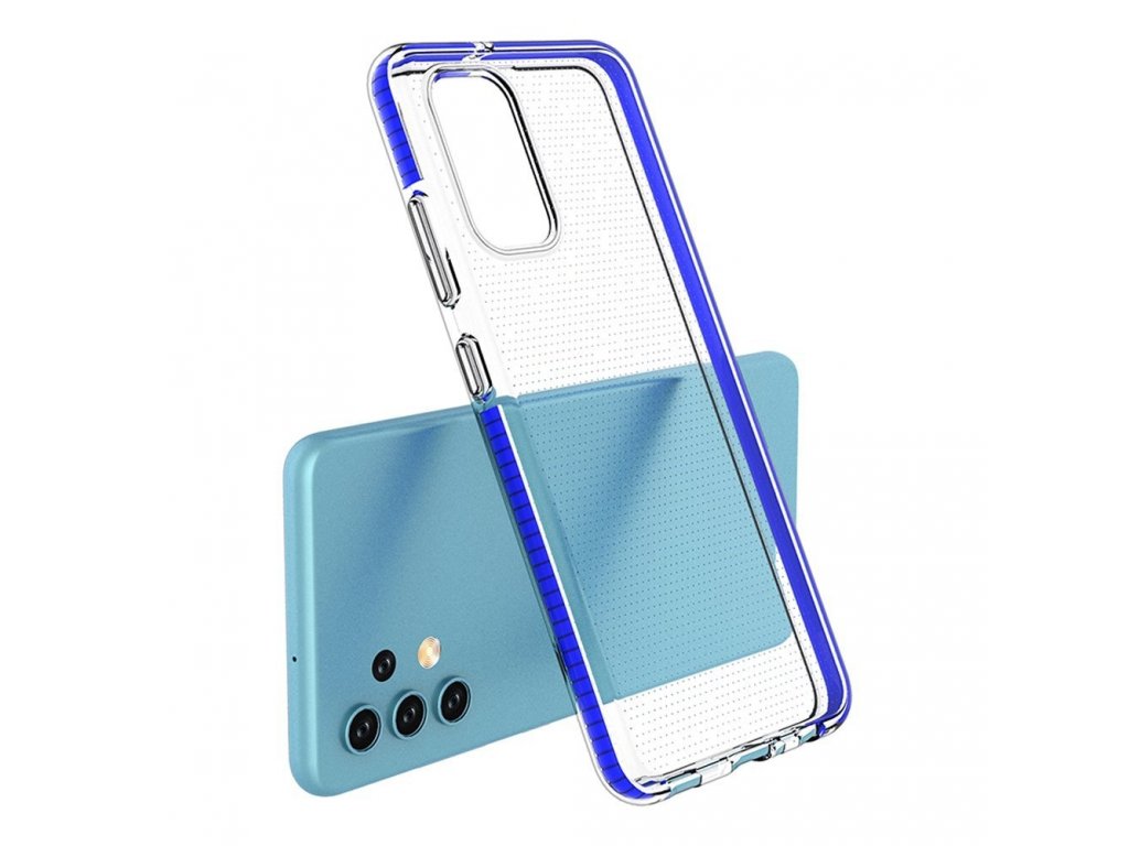 Gelové pouzdro Spring Case s barevným rámečkem pro Samsung Galaxy A32 4G světle modré