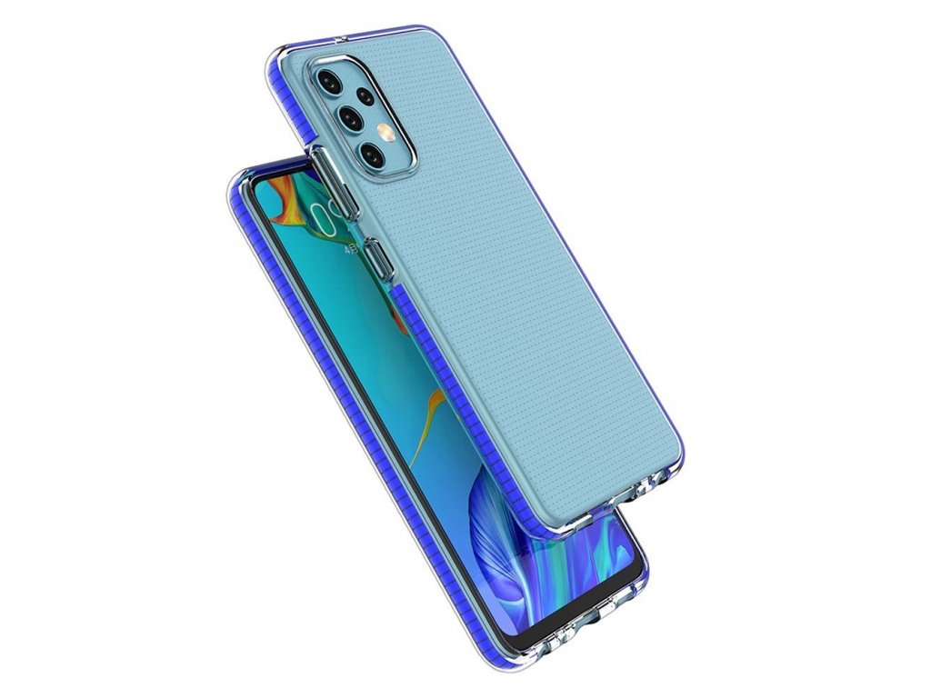 Gelové pouzdro Spring Case s barevným rámečkem pro Samsung Galaxy A32 4G tmavě modré