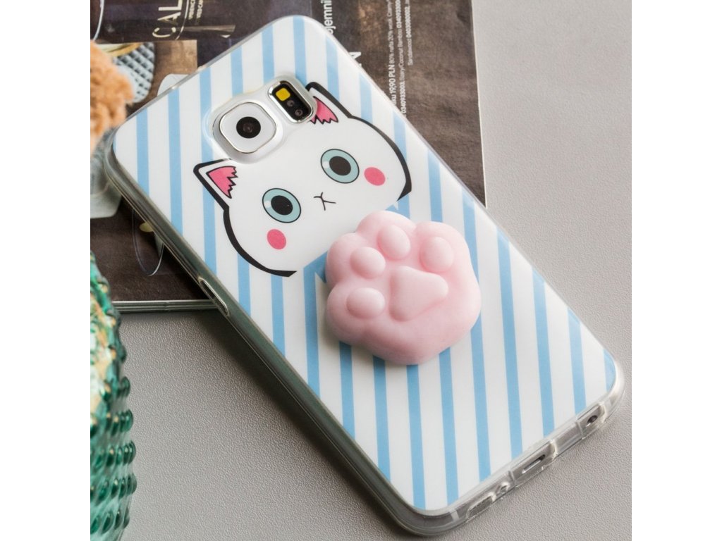 Gelové pouzdro Squishy animal gumová hračka 4D Samsung Galaxy S9 G960 ťapka