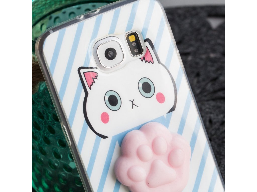 Gelové pouzdro Squishy animal gumová hračka 4D Samsung Galaxy S9 G960 ťapka