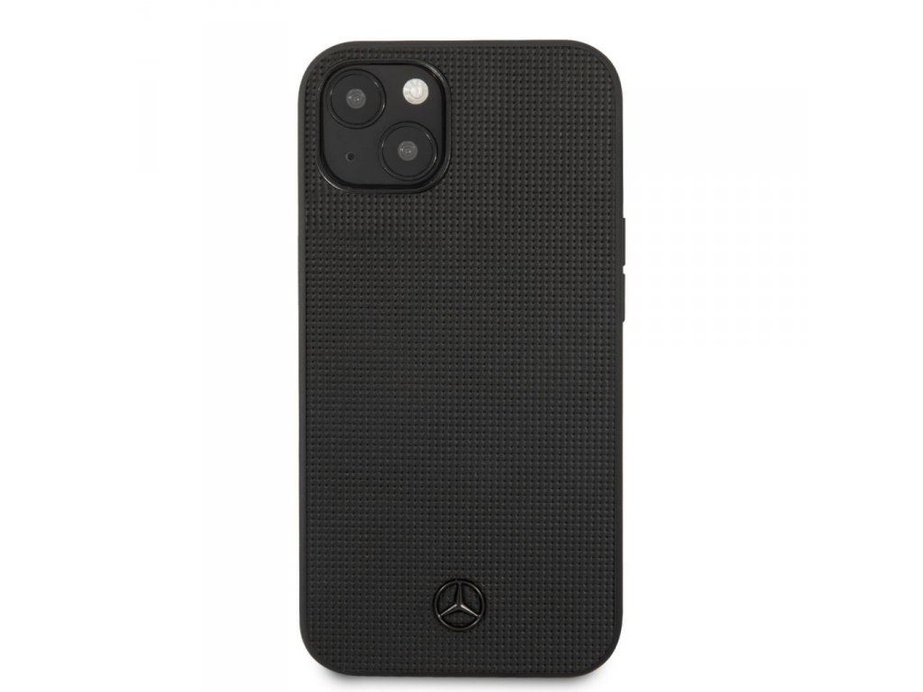 Genuine Leather Meshed Zadní Kryt pro iPhone 13 Mini černý MEHCP13SMBLBK