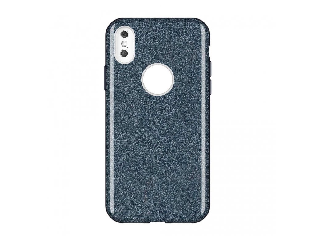 Glitter Case lesklé pouzdro s brokátem iPhone XS / X černé