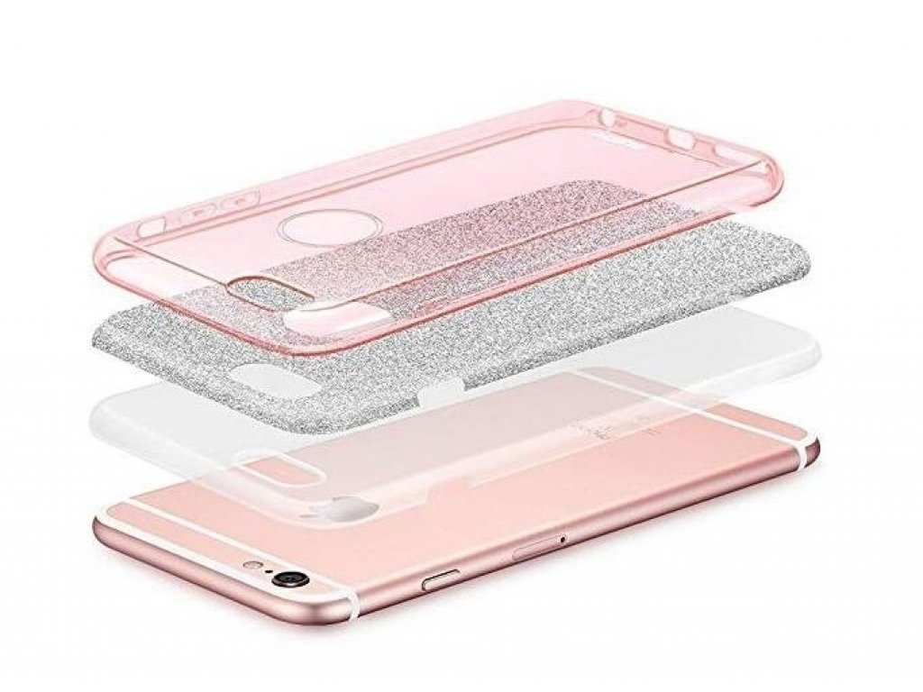 Glitter Case lesklé pouzdro s brokátem iPhone XS / X černé