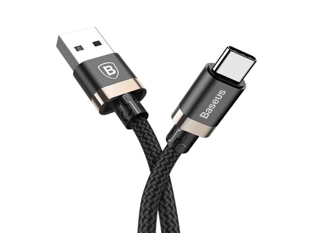 Golden Belt odolný pletený kabel USB 3.0 USB Type-C 3A zlatý