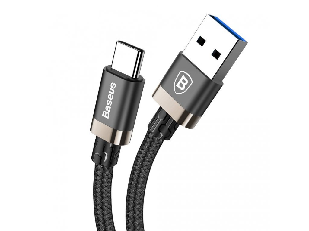 Golden Belt odolný pletený kabel USB 3.0 USB Type-C 3A zlatý