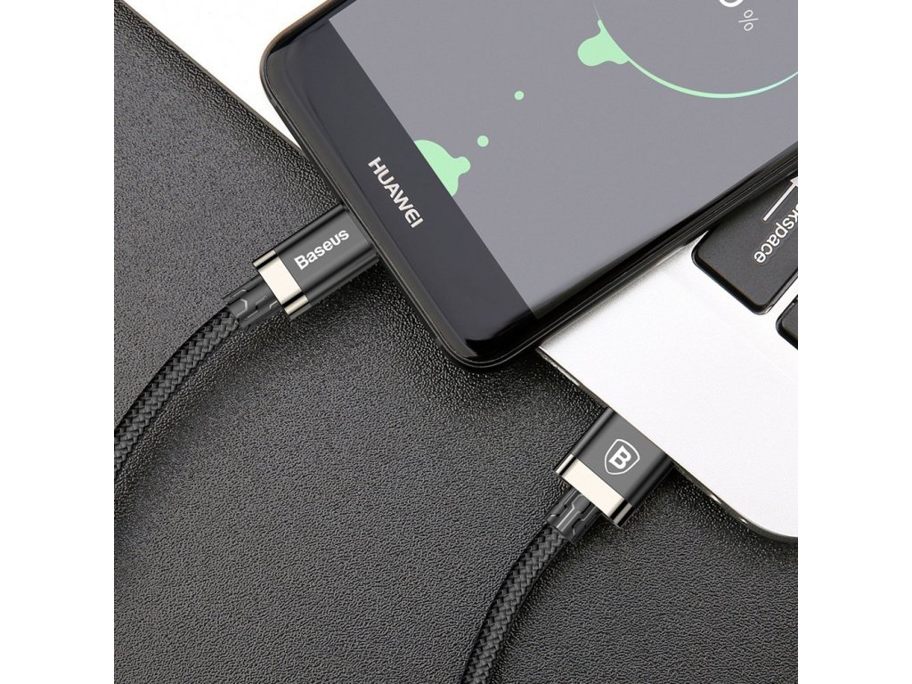 Golden Belt odolný pletený kabel USB 3.0 USB Type-C 3A zlatý