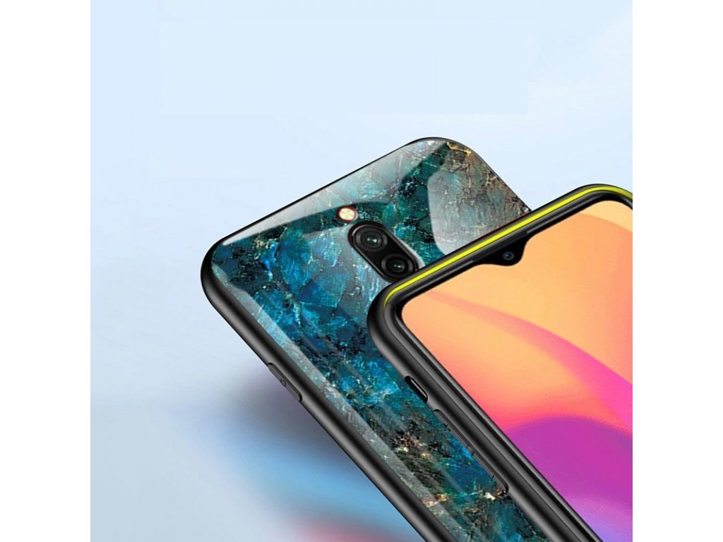 Gradient Glass pouzdro s vrstvou z tvrzeného skla Xiaomi Redmi 8 černo-modré