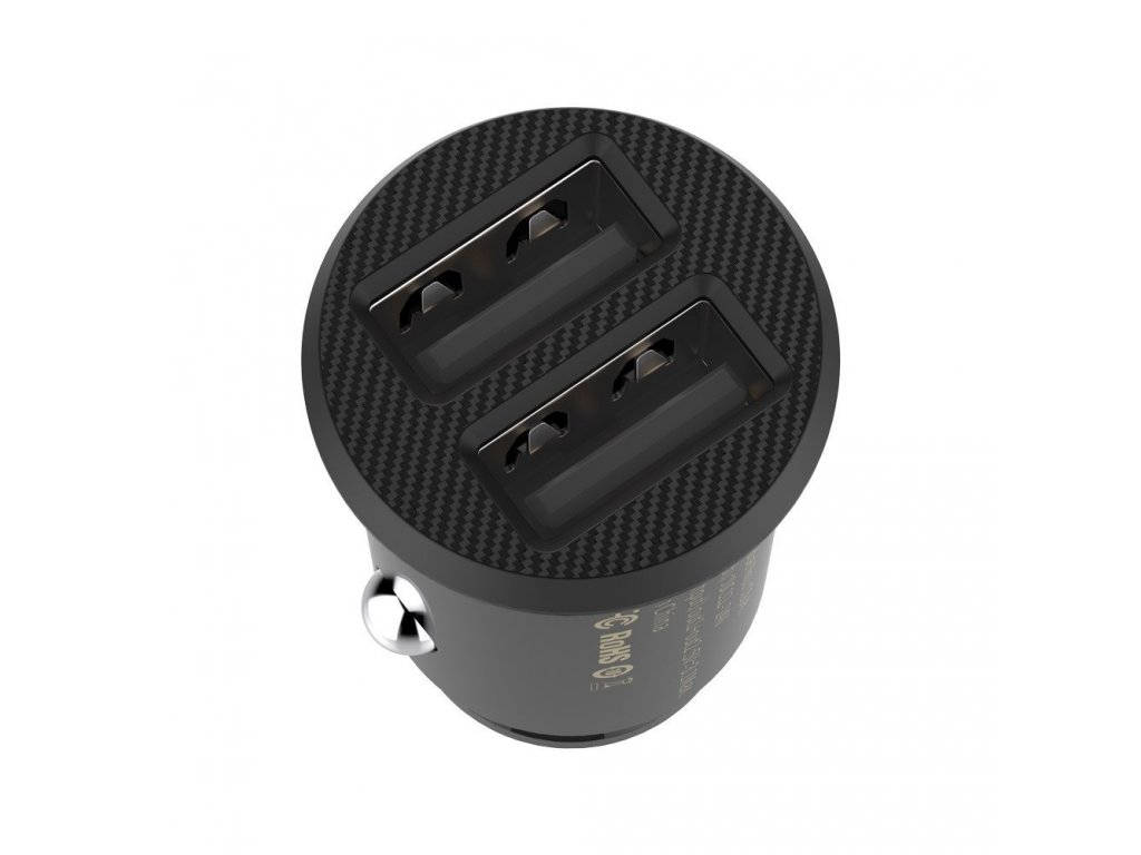 Grain Car Charger mini nabíječka do auta 2x USB 3.1A černá (CCALL-ML01)