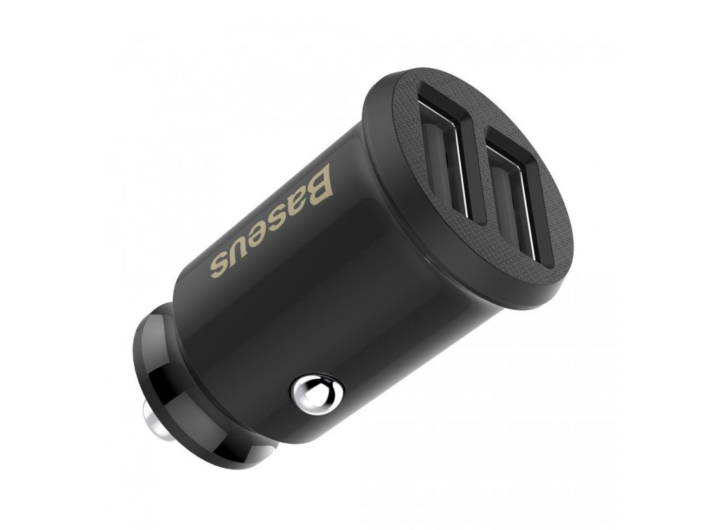 Grain Car Charger mini nabíječka do auta 2x USB 3.1A černá (CCALL-ML01)