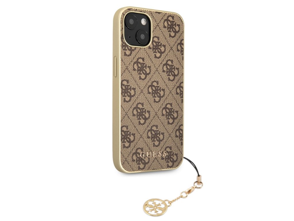 Zadní Kryt Guess 4G Charms pro iPhone 13 - hnědý