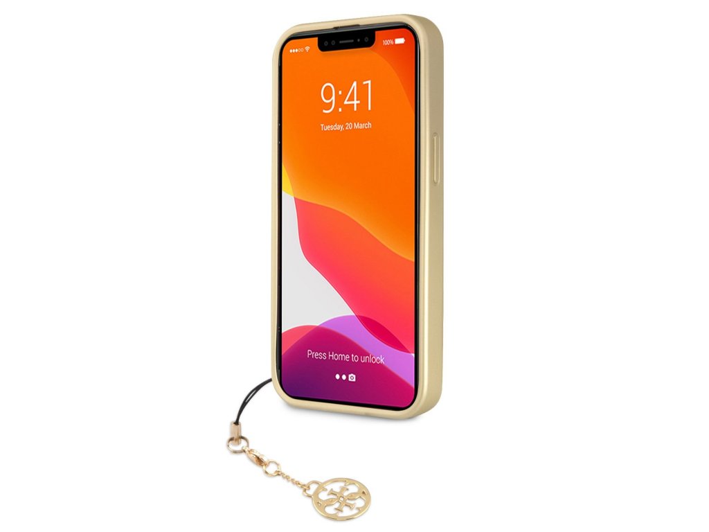 Zadní Kryt Guess 4G Charms pro iPhone 13 - hnědý