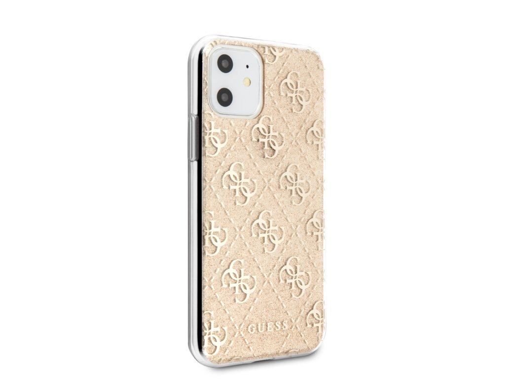 Zadní Kryt Guess 4G Glitterpro iPhone 11 - zlatý