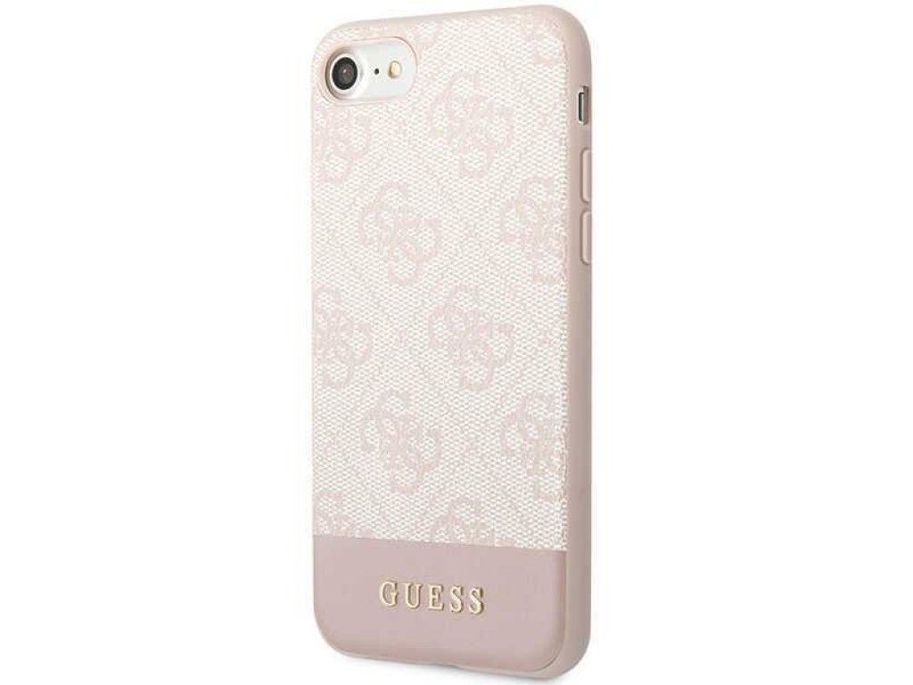 Guess Pevné pouzdro 4G Stripe Collection pro iPhone 7 / 8 / SE 2020/ 2022 - růžové