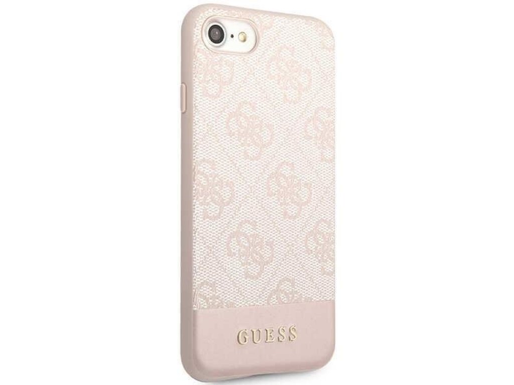 Guess Pevné pouzdro 4G Stripe Collection pro iPhone 7 / 8 / SE 2020/ 2022 - růžové