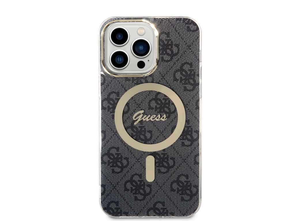 Guess IML 4G MagSafe Zadní Kryt pro iPhone 15 Pro Max Black