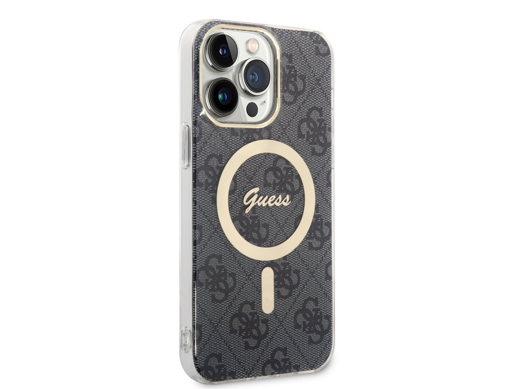 Guess IML 4G MagSafe Zadní Kryt pro iPhone 15 Pro Max Black