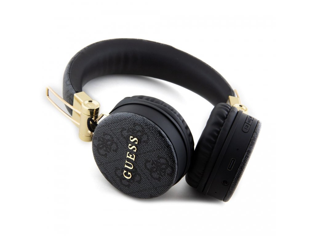 Guess PU 4G Metal Logo Bluetooth Stereo Headphone Black