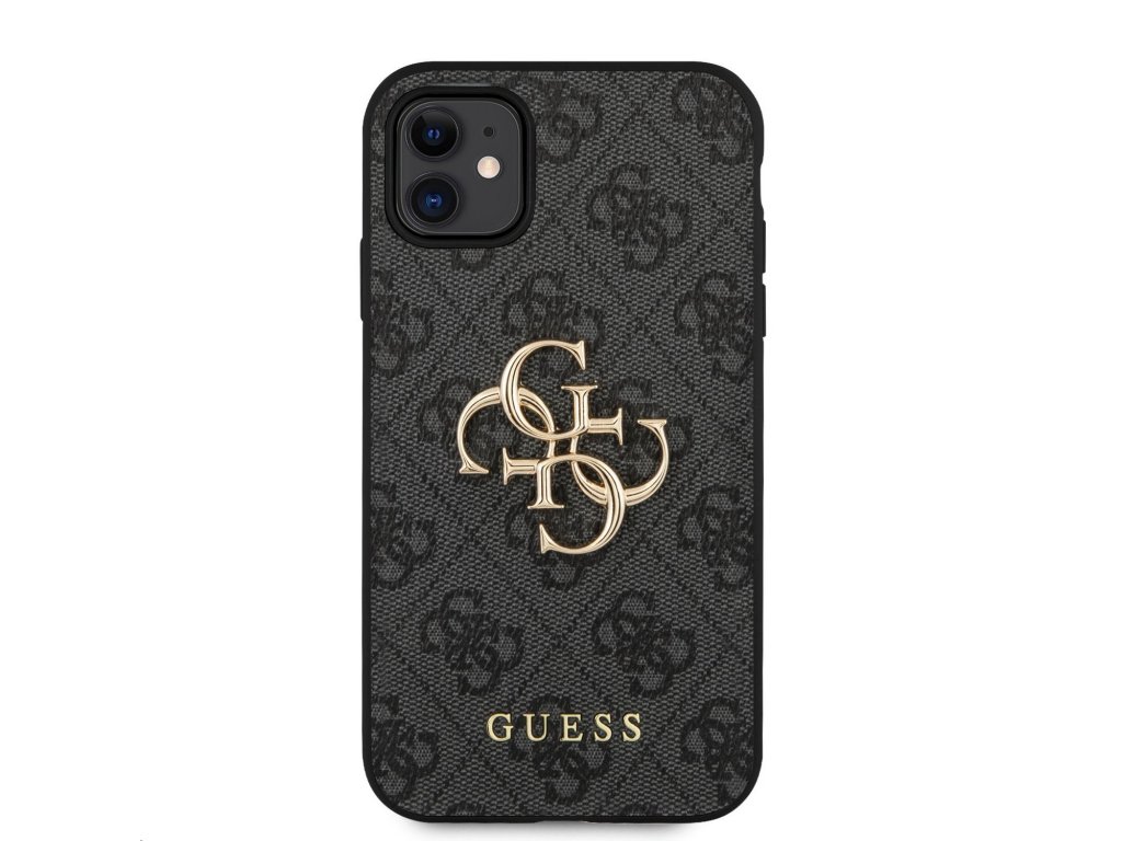 Zadní Kryt Guess PU 4G Metal Logo pro iPhone 11 - šedý