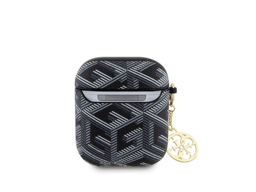 Guess PU G Cube Charm Pouzdro pro AirPods 1/2 Black