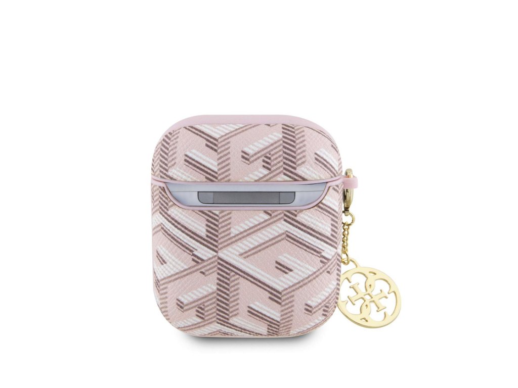 Guess PU G Cube Charm Pouzdro pro AirPods 1/2 Pink