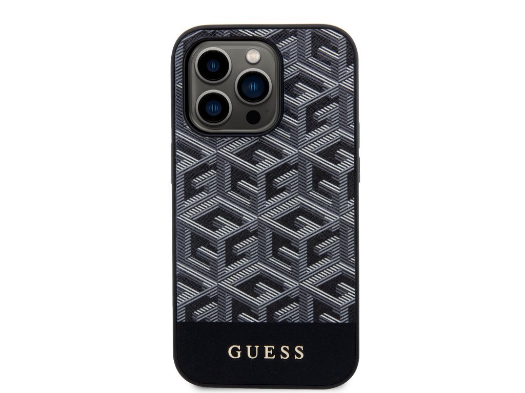 Kryt Guess PU G Cube MagSafe pro iPhone 15 Pro - černý