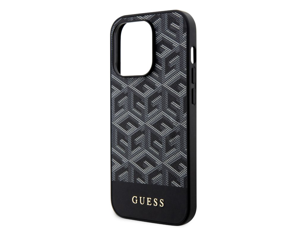 Kryt Guess PU G Cube MagSafe pro iPhone 15 Pro - černý