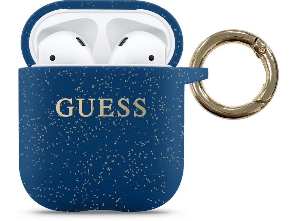 Guess Silikonové Pouzdro pro Airpods 1/2 Blue