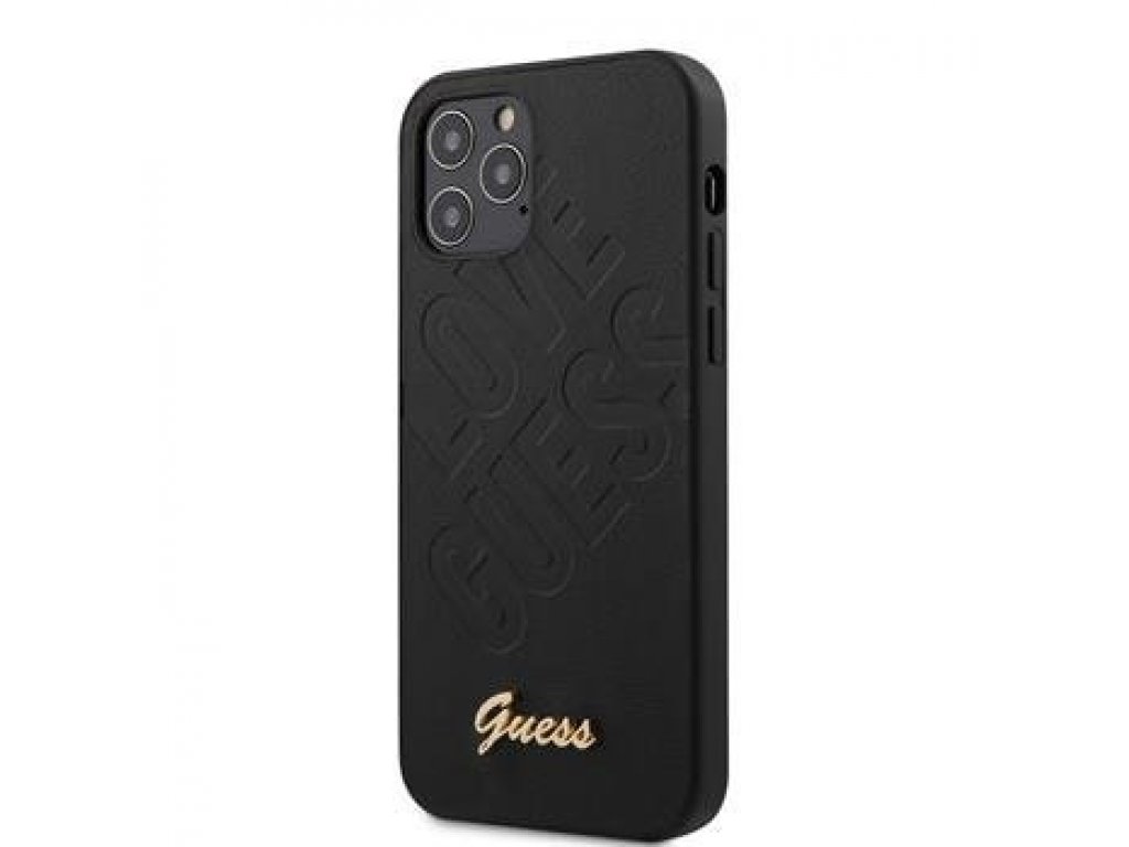 GUHCP12SPUILGBK Guess Iridescent Love Zadní Kryt pro iPhone 12 mini Black