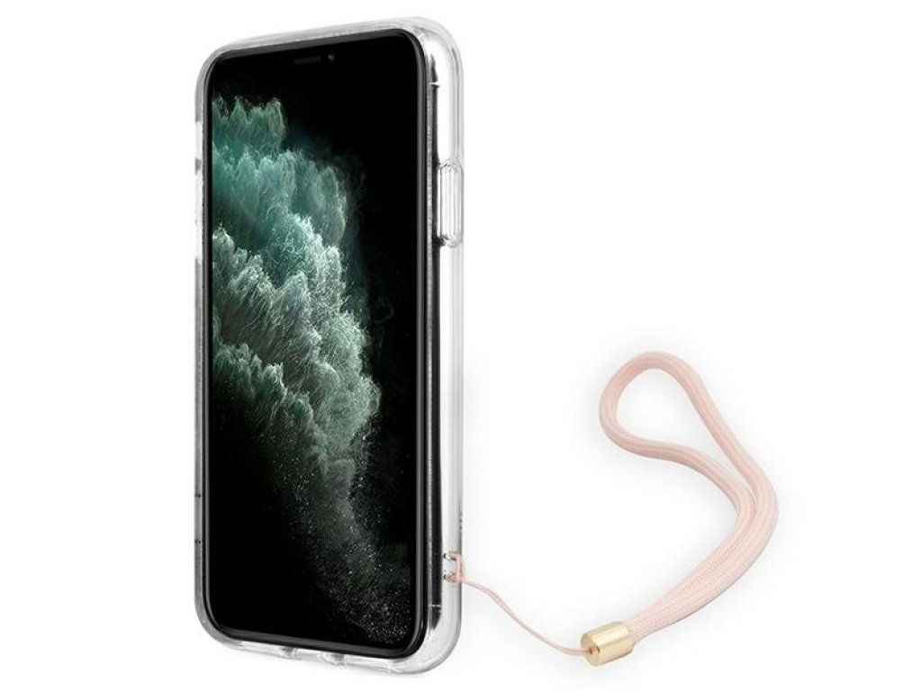 GUOHCN61H4STP originální zadní kryt pro iPhone 11 růžový 4G Print Strap