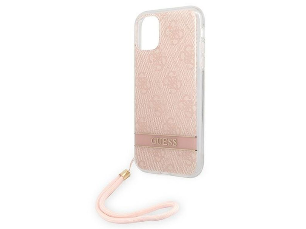 GUOHCN61H4STP originální zadní kryt pro iPhone 11 růžový 4G Print Strap