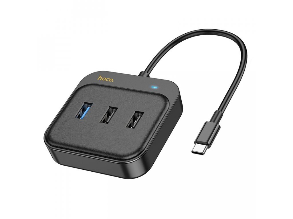 HOCO adapter HUB 5in1 Type C to HDTV+USB3.0+USB2.0*2+PD100W Multiport 0,2m HB36 black